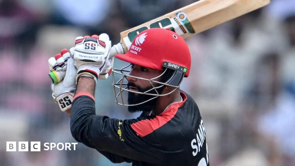 T20 ప్రపంచ కప్: కెనడా ఆటగాడు యువరాజ్ సమ్రా సెంచరీ చేసిన మొదటి అసోసియేట్ ఆటగాడు మరియు న్యూజిలాండ్ సూపర్ 8కి చేరుకోవడంతో చరిత్రలో అత్యంత పిన్న వయస్కుడు