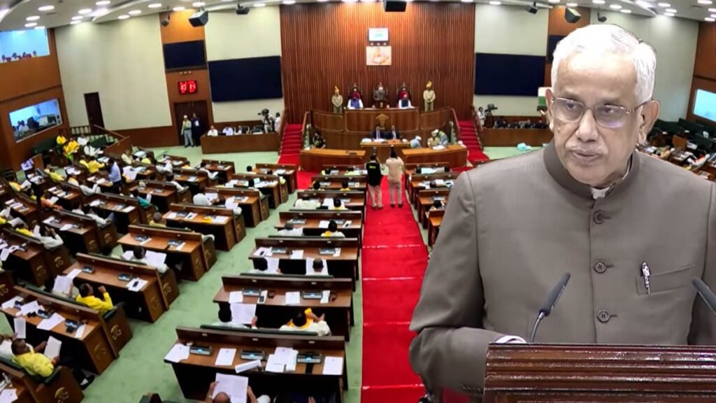 గవర్నర్ ప్రసంగం వేళ వైసీపీ నిరసన, నినాదాలు – సభలో ఆ వెంటనే..!! | అసెంబ్లీలో గవర్నర్ ప్రసంగం మధ్య వైఎస్సార్సీపీ నిరసన, పార్టీ నేతల ఇళ్లపై దాడులకు వ్యతిరేకంగా నినాదాలు చేశారు