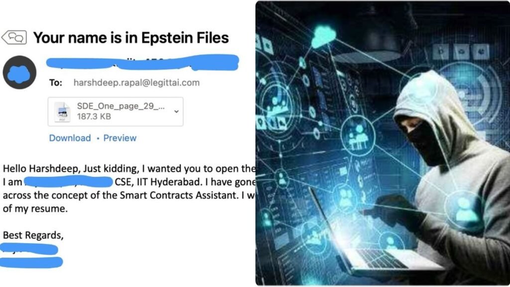 ఐఐటీ హైదరాబాద్: ఏపీ స్టీన్ ఫైల్స్ ప్రాంక్..! టెక్ సీఈఓకు హైదరాబాద్ ఐటీ విద్యార్ధి షాక్..! | ‘ఎప్‌స్టీన్ ఫైల్స్’ స్కేర్: షాకింగ్ ఇమెయిల్‌తో టెక్ వ్యవస్థాపకుడిని మోసం చేసిన ఐఐటీ హైదరాబాద్ విద్యార్థి