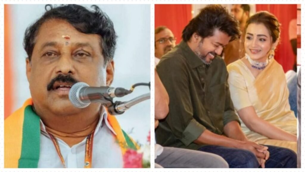 త్రిష: త్రిషకు సారీ చెప్పిన బీజేపీ నేత..! వార్నింగ్ తో దిగొచ్చిన వైనం..! | నటి త్రిష తన పేరును టీవీకే చీఫ్ విజయ్‌తో ముడిపెట్టినందుకు బీజేపీకి చెందిన నైనార్ నాగేంద్రన్ క్షమాపణలు చెప్పారు.