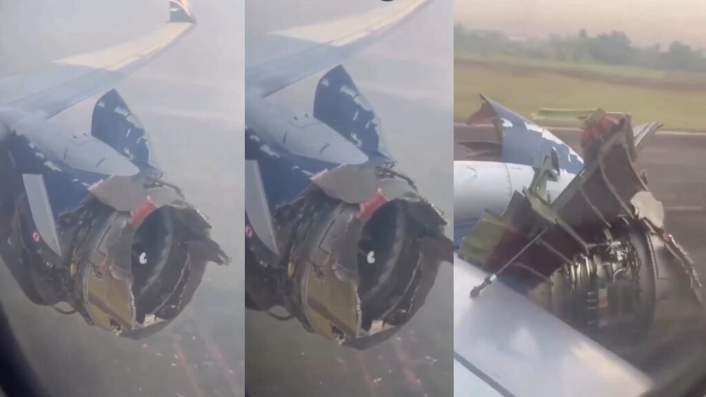 గాల్లో పేలిన బోయింగ్ 737 ఇంజిన్.. షాకింగ్ వీడియో! | విమానం ఇంజిన్ పేలుడు మధ్య-ఎయిర్, బోయింగ్ 737 నైజీరియాలో ఎమర్జెన్సీ ల్యాండింగ్, వీడియో వైరల్