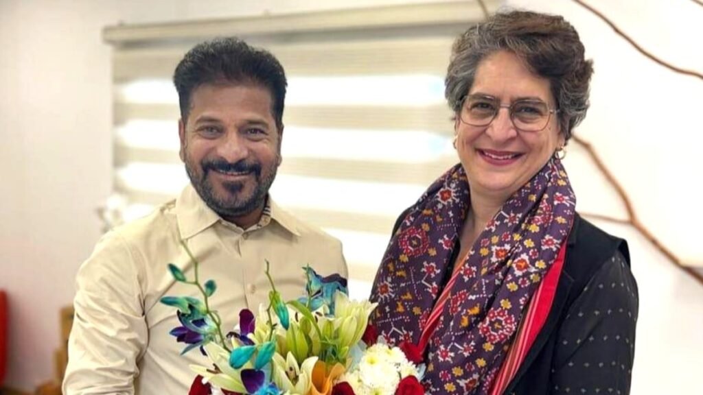 హైకమాండ్ నుంచి రేవంత్ రెడ్డికి గుడ్ న్యూస్.. ఫస్ట్ రియాక్షన్ | మునిసిపల్ ఎన్నికల్లో కాంగ్రెస్ విజయం సాధించిన సీఎం రేవంత్ రెడ్డి నాయకత్వాన్ని ప్రియాంక గాంధీ వాద్రా అభినందించారు