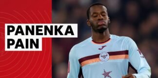 పెనాల్టీ షూటౌట్లో బ్రెంట్ఫోర్డ్ వెస్ట్ హామ్తో ఓడిపోవడంతో ఔట్టారా యొక్క పనెంకా రక్షించబడ్డాడు