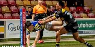 సూపర్ లీగ్: యార్క్ 30-38 వారింగ్టన్: 12-ప్రయత్నాల థ్రిల్లర్లో స్పిరిటెడ్ నైట్లను తోడేళ్ళు పట్టుకున్నారు