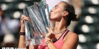 ఇండియన్ వెల్స్: అరీనా సబలెంకా ఎలెనా రైబాకినాను ఓడించి మొదటి ఇండియన్ వెల్స్ టైటిల్ను గెలుచుకుంది