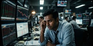 భారీ దెబ్బ.. ఒక్కరోజే రూ.8 లక్షల కోట్ల సంపద ఆవిరి | స్టాక్ మార్కెట్: సెన్సెక్స్ పతనం 1,122 పాయింట్లు, పశ్చిమాసియా ఉద్రిక్తతలు మరియు క్రూడ్ ఆయిల్ ర్యాలీ దలాల్ స్ట్రీట్ను షేక్ చేయడంతో నిఫ్టీ స్లంప్స్